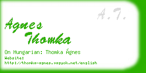 agnes thomka business card